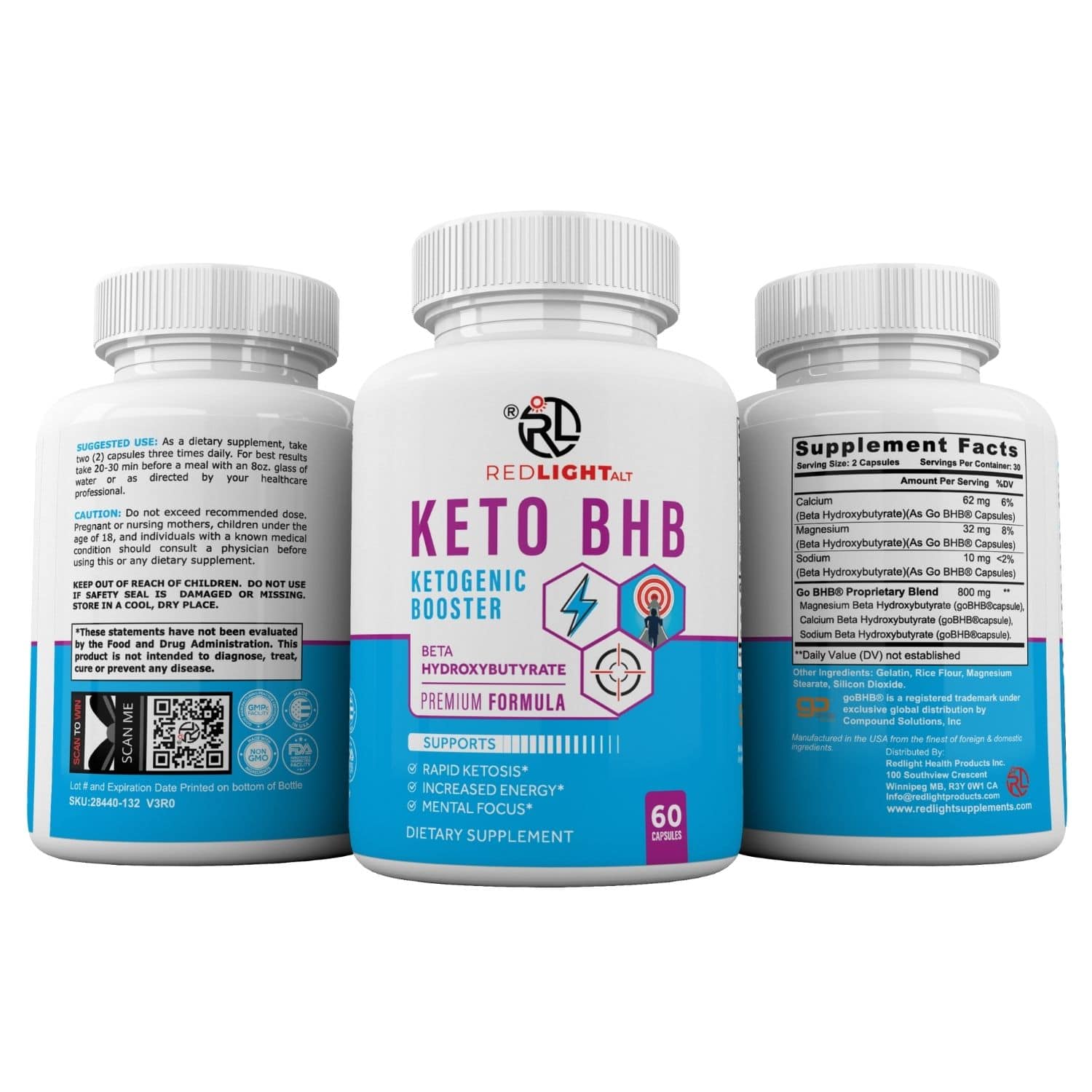 Redlight ALT keto bhb capsules for weight loss