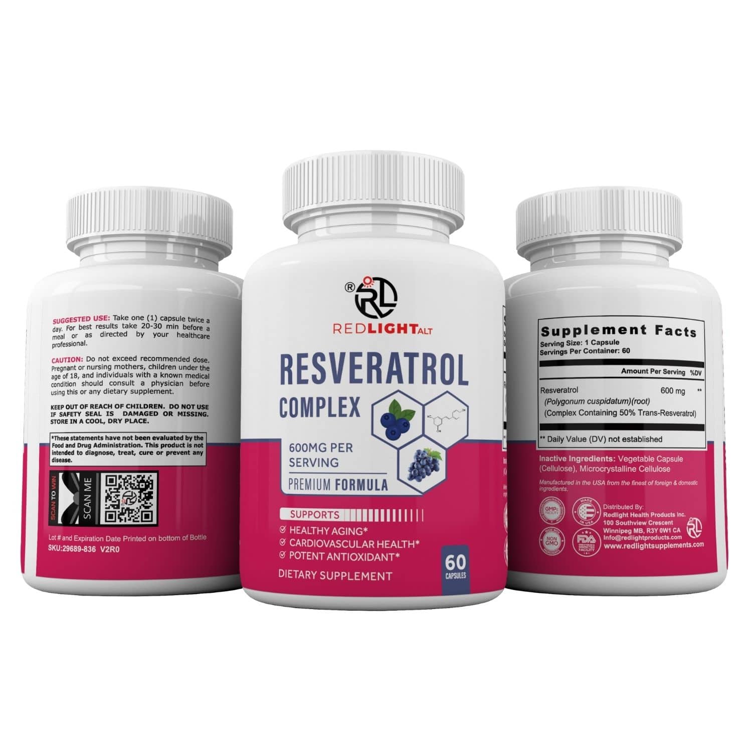 Redlight ALT Resveratrol supplement for high cholesterol