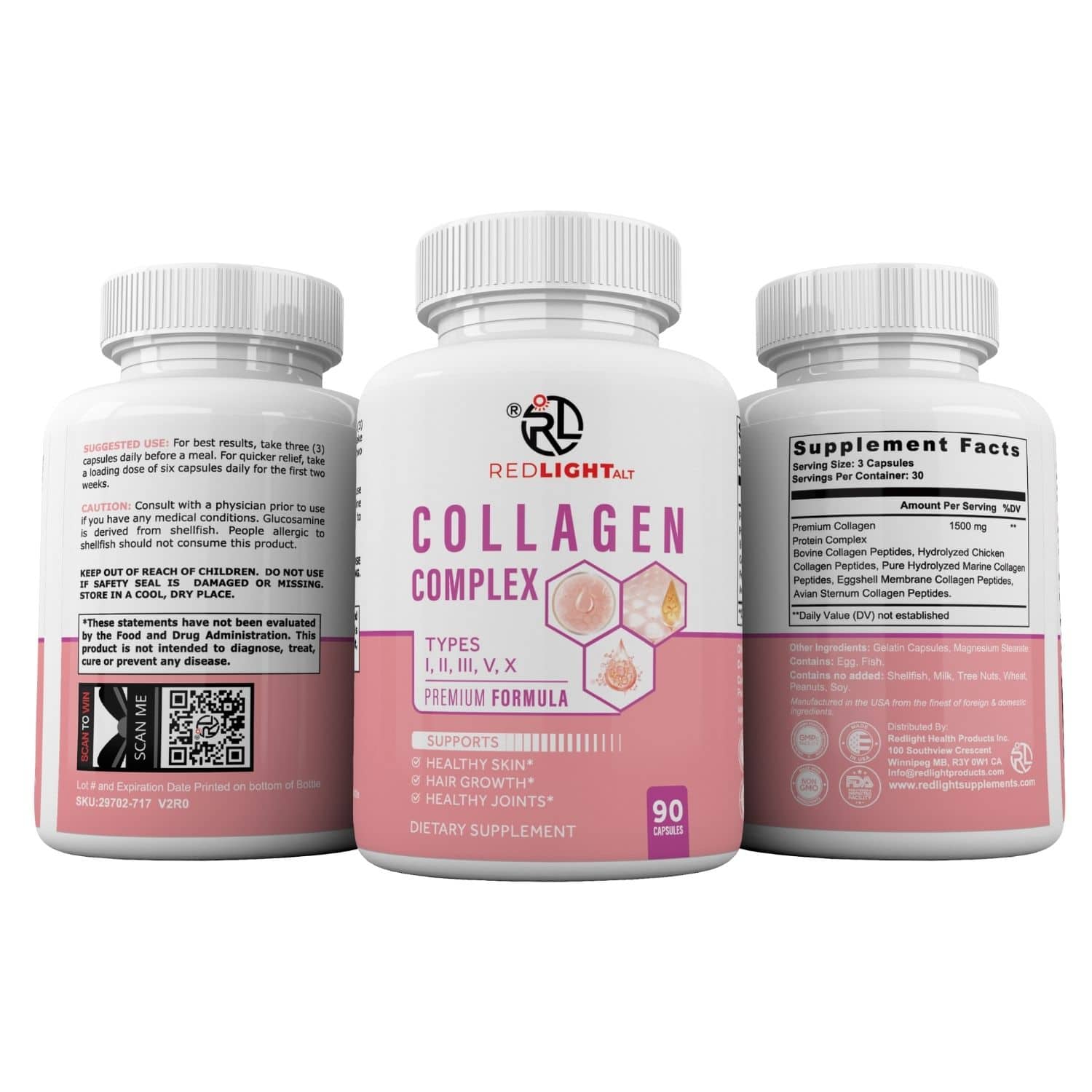 Redlight ALT collagen peptides supplements